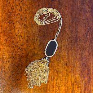 Large Statement Necklace Brown Stone Gold tone Tassel Women’s Fashion Jewelry